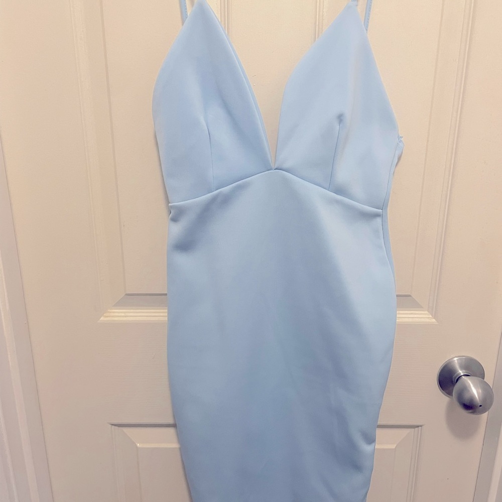 new with tags blue midi dress